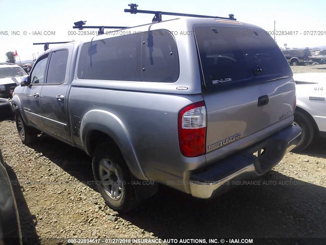 5TBDT44105S482968 - 2005 TOYOTA TUNDRA DOUBLE CAB SR5 SILVER photo 3
