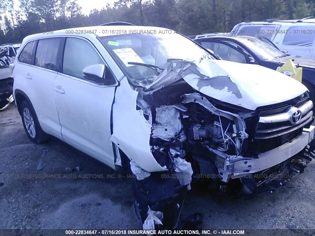 5TDZKRFH5GS145321 - 2016 TOYOTA HIGHLANDER LE/LE PLUS WHITE photo 1