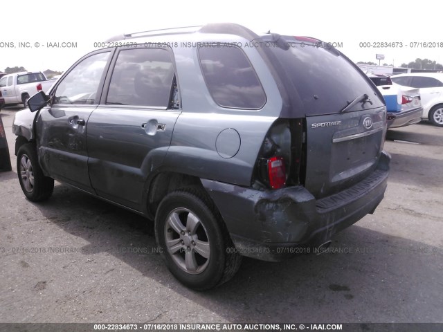 KNDJF724397556108 - 2009 KIA SPORTAGE LX GRAY photo 3