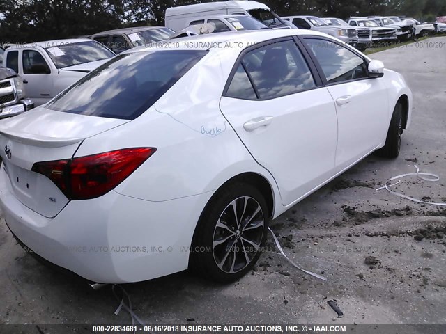 2T1BURHE4JC062686 - 2018 TOYOTA COROLLA L/LE/XLE/SE/XSE WHITE photo 4