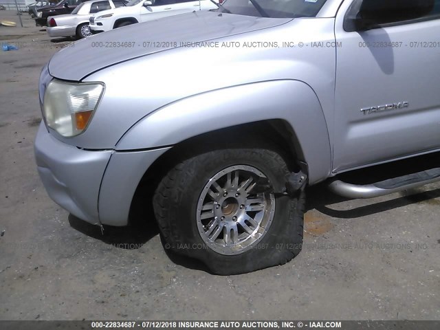 5TEJU4GN3AZ682441 - 2010 TOYOTA TACOMA DOUBLE CAB PRERUNNER SILVER photo 6