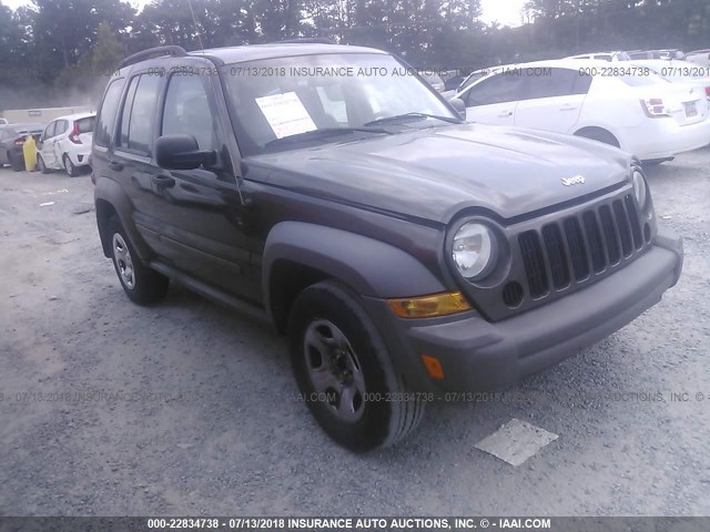 1J4GK48K06W268648 - 2006 JEEP LIBERTY SPORT GRAY photo 1