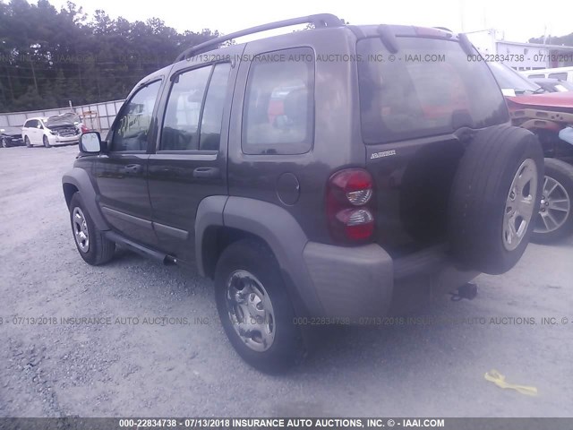 1J4GK48K06W268648 - 2006 JEEP LIBERTY SPORT GRAY photo 3