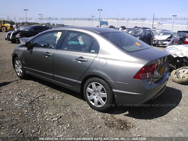 1HGFA16507L107883 - 2007 HONDA CIVIC LX GRAY photo 3