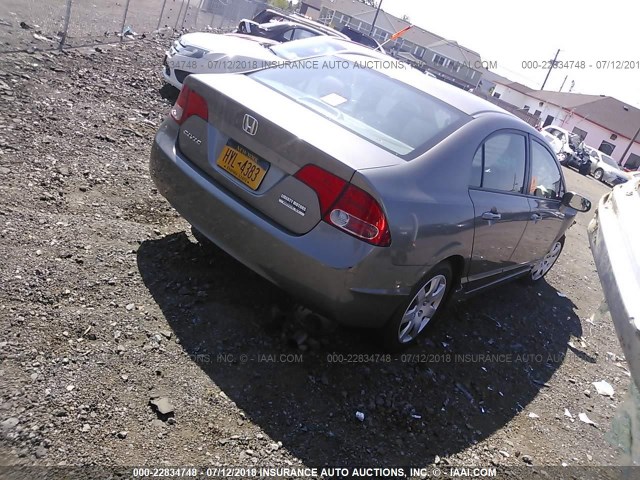 1HGFA16507L107883 - 2007 HONDA CIVIC LX GRAY photo 4