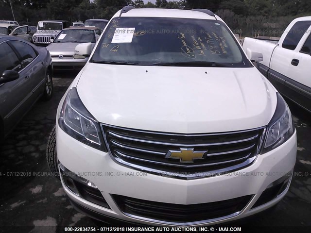 1GNKRHKD1EJ369701 - 2014 CHEVROLET TRAVERSE LT WHITE photo 6