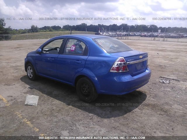 KL1TD5DE0BB213002 - 2011 CHEVROLET AVEO LS/LT BLUE photo 3