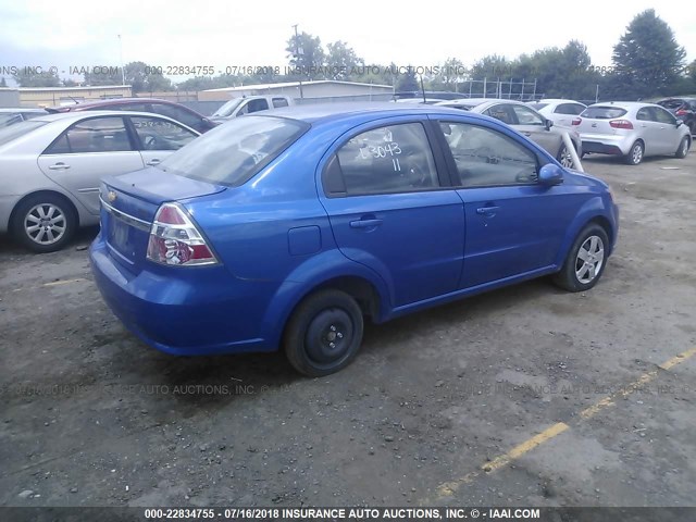 KL1TD5DE0BB213002 - 2011 CHEVROLET AVEO LS/LT 蓝色 照片 4