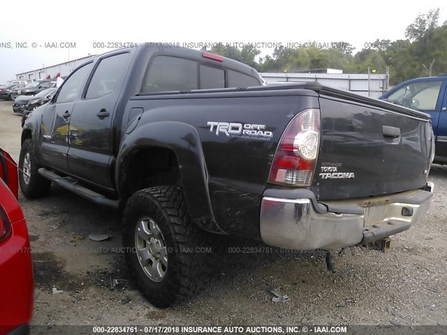 5TFLU4EN6CX047428 - 2012 TOYOTA TACOMA DOUBLE CAB BLACK photo 3