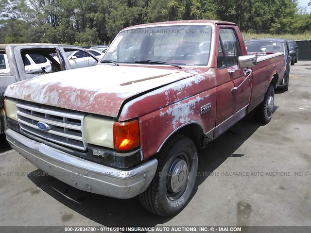 1FTHF25H4MKA04090 - 1991 FORD F250 RED photo 2