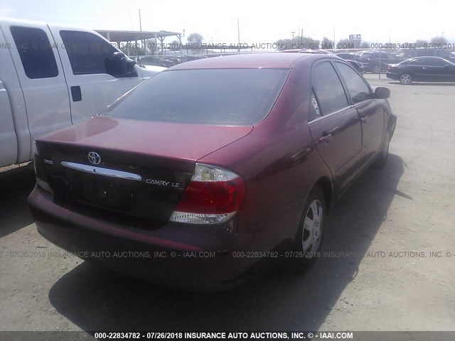 4T1BE32K75U385269 - 2005 TOYOTA CAMRY LE/XLE/SE Qırmızı foto 4