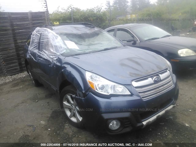 4S4BRCKC0E3210980 - 2014 SUBARU OUTBACK 2.5I LIMITED BLUE photo 1