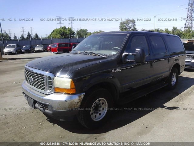 1FMNU40L1YEB38796 - 2000 FORD EXCURSION XLT BLACK photo 2