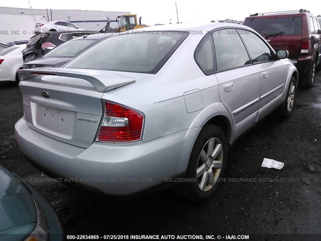 4S4BL62C167210399 - 2006 SUBARU LEGACY OUTBACK 2.5I LIMITED SILVER photo 4