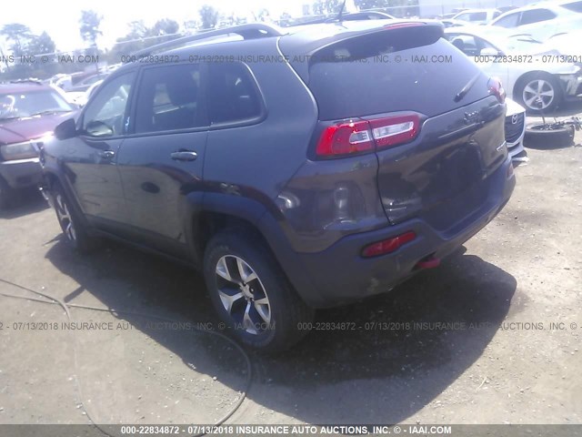 1C4PJMBB3FW682637 - 2015 JEEP CHEROKEE TRAILHAWK BLACK photo 3