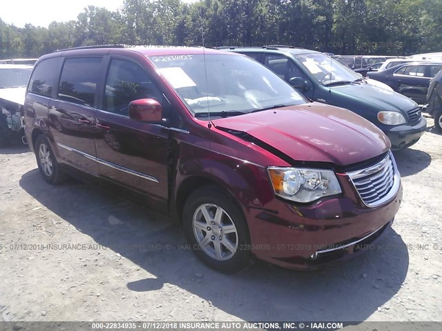2A4RR5DGXBR605180 - 2011 CHRYSLER TOWN & COUNTRY TOURING RED photo 1