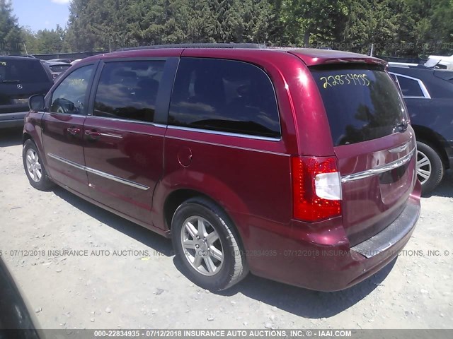2A4RR5DGXBR605180 - 2011 CHRYSLER TOWN & COUNTRY TOURING RED photo 3
