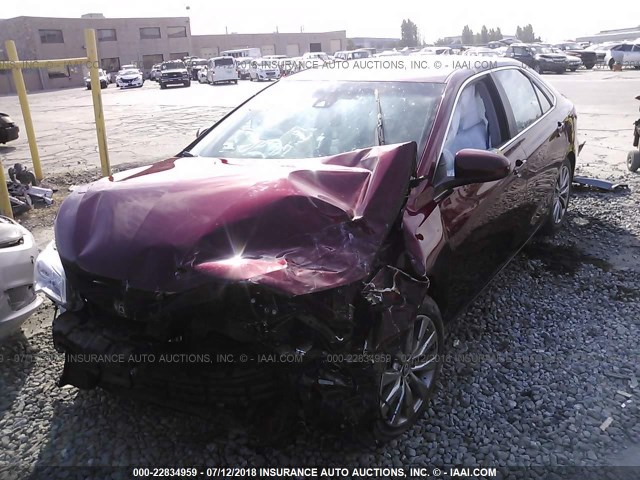 4T1BF1FK7HU682039 - 2017 TOYOTA CAMRY LE/XLE/SE/XSE RED photo 2