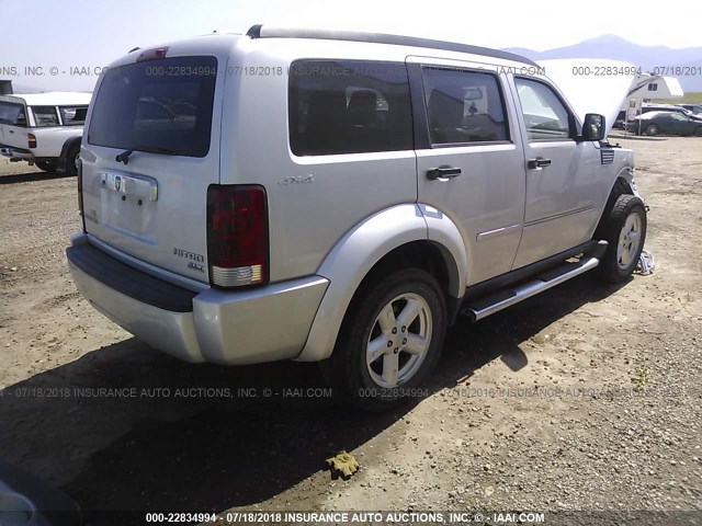 1D8GU58K69W544083 - 2009 DODGE NITRO SLT SILVER photo 4