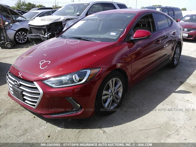 KMHD84LF8HU211142 - 2017 HYUNDAI ELANTRA SE/VALUE/LIMITED RED photo 2