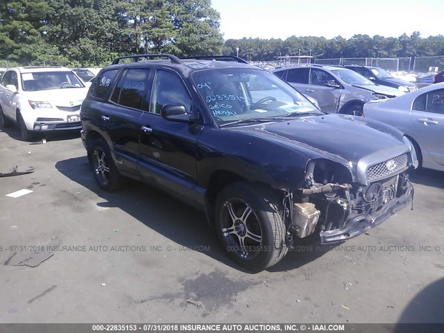 KM8SB73E84U654323 - 2004 HYUNDAI SANTA FE BLACK photo 1