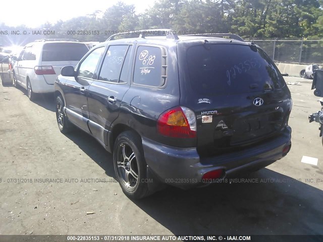 KM8SB73E84U654323 - 2004 HYUNDAI SANTA FE BLACK photo 3