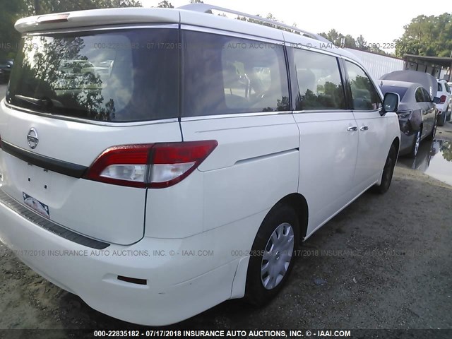 JN8AE2KP4F9129704 - 2015 NISSAN QUEST S/SV/SL/PLATINUM WHITE photo 4