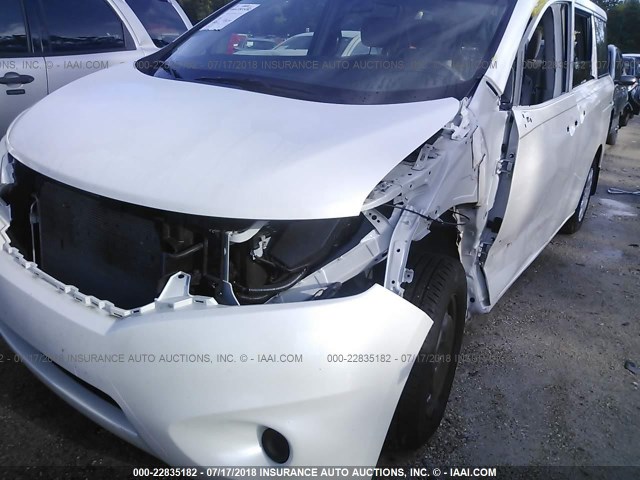 JN8AE2KP4F9129704 - 2015 NISSAN QUEST S/SV/SL/PLATINUM WHITE photo 6