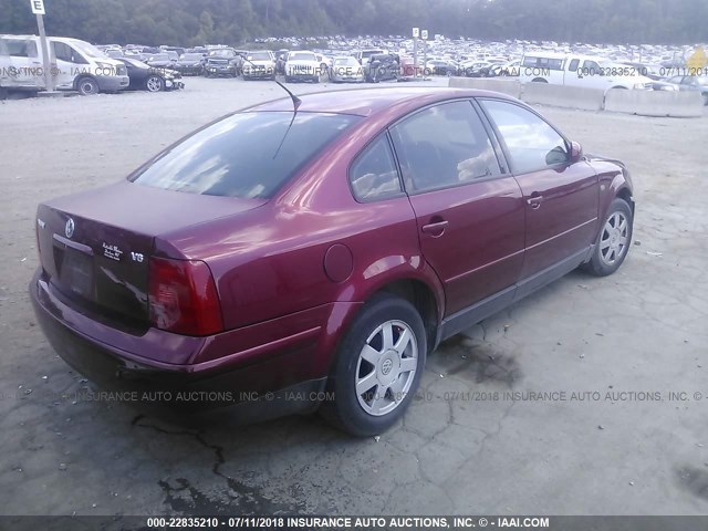 WVWPD63B7XE506411 - 1999 VOLKSWAGEN PASSAT GLX 栗色 照片 4