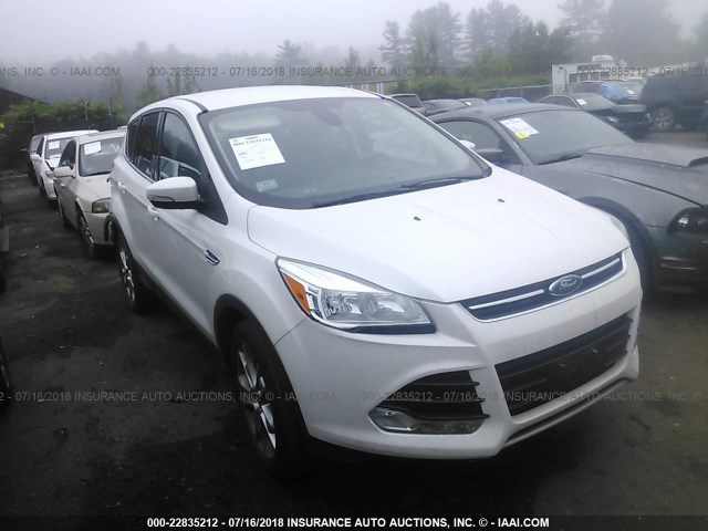 1FMCU9HX9DUC75321 - 2013 FORD ESCAPE SEL WHITE photo 1