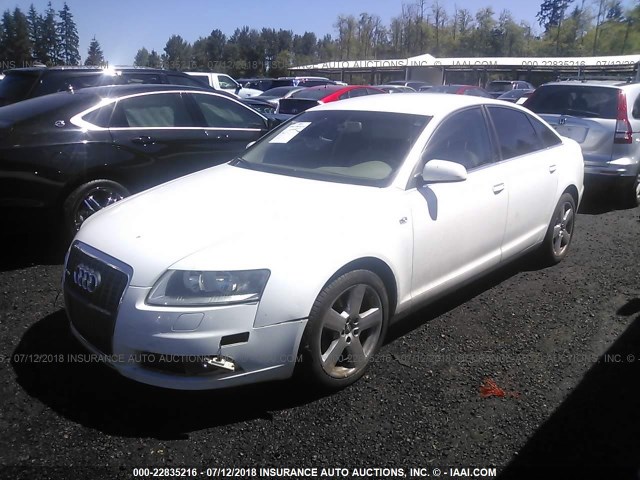 WAUDH74F48N011838 - 2008 AUDI A6 3.2 QUATTRO WHITE photo 2