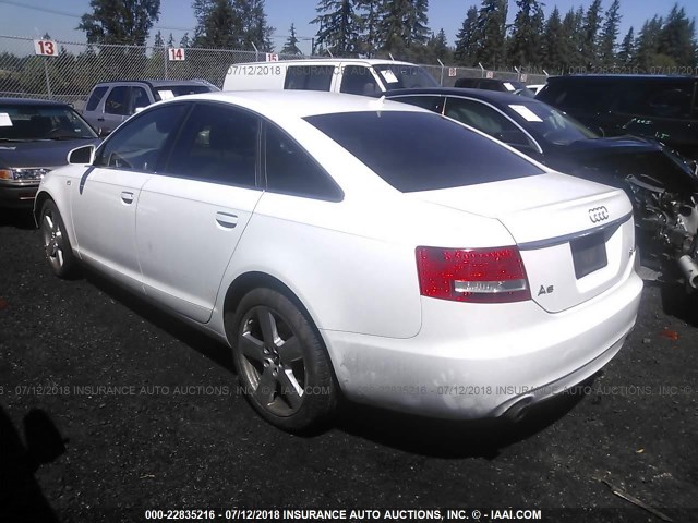 WAUDH74F48N011838 - 2008 AUDI A6 3.2 QUATTRO WHITE photo 3