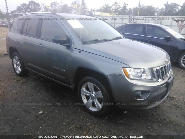 1C4NJCBA7CD540422 - 2012 JEEP COMPASS SPORT GRAY photo 1