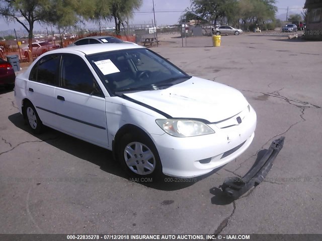 2HGES16394H622591 - 2004 HONDA CIVIC DX VP WHITE photo 1