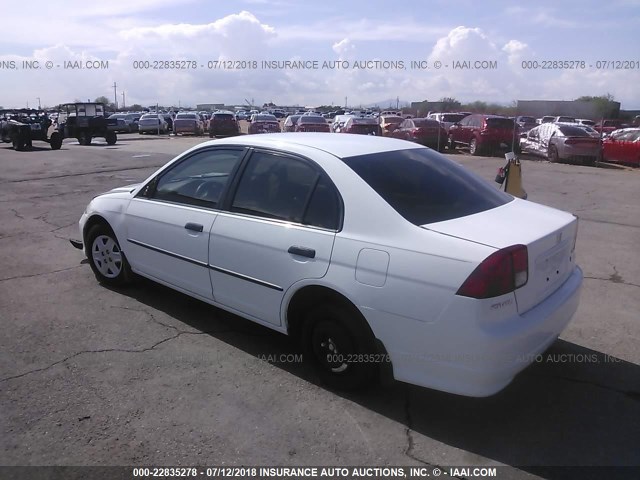 2HGES16394H622591 - 2004 HONDA CIVIC DX VP WHITE photo 3