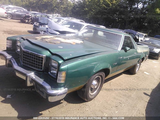 9H48H161111 - 1979 FORD RANCHERO GREEN photo 2