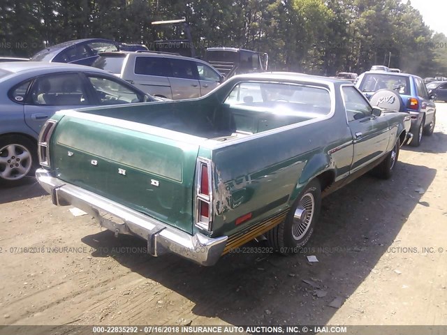 9H48H161111 - 1979 FORD RANCHERO GREEN photo 4