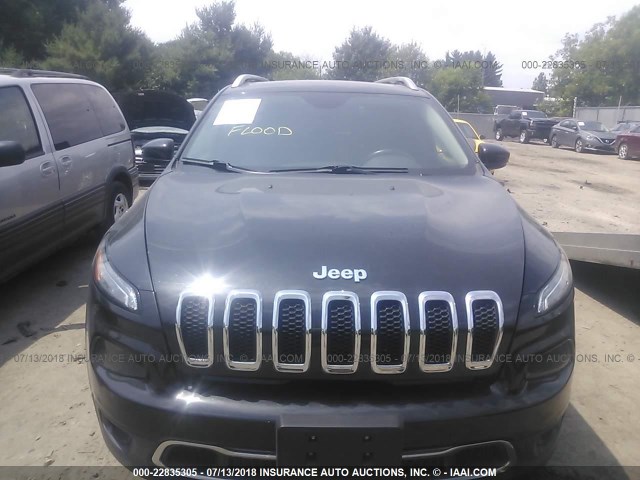 1C4PJMDS7EW133938 - 2014 JEEP CHEROKEE LIMITED BLACK photo 6