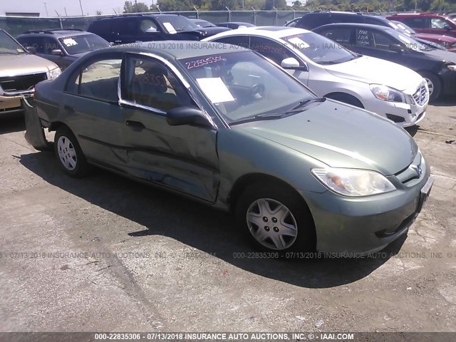 2HGES16374H585489 - 2004 HONDA CIVIC DX VP მწვანე ფოტო 1