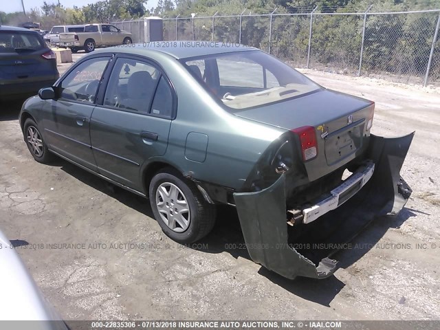 2HGES16374H585489 - 2004 HONDA CIVIC DX VP მწვანე ფოტო 3
