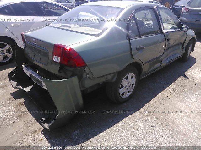 2HGES16374H585489 - 2004 HONDA CIVIC DX VP მწვანე ფოტო 6