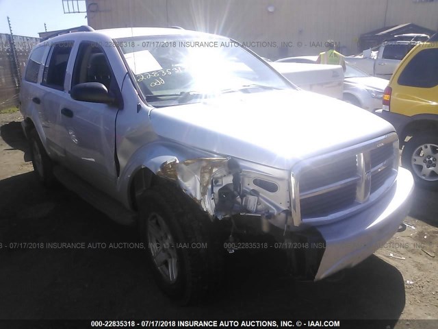 1D4HB48N35F561286 - 2005 DODGE DURANGO SLT SILVER photo 1