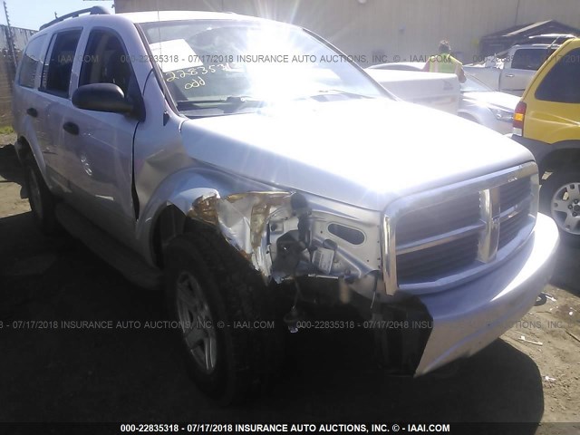1D4HB48N35F561286 - 2005 DODGE DURANGO SLT SILVER photo 6
