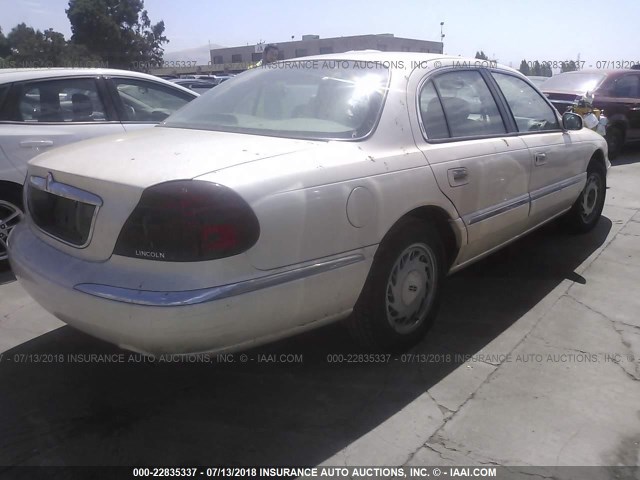 1LNLM97V9WY603994 - 1998 LINCOLN CONTINENTAL  Бежевый фото 4