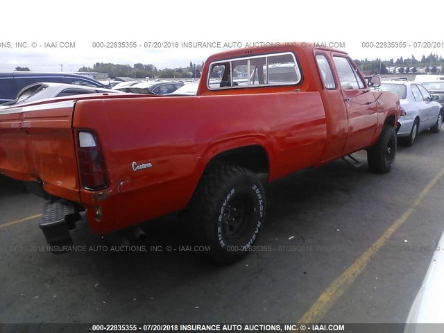 W17BE6S272648 - 1976 DODGE W100  RED photo 4