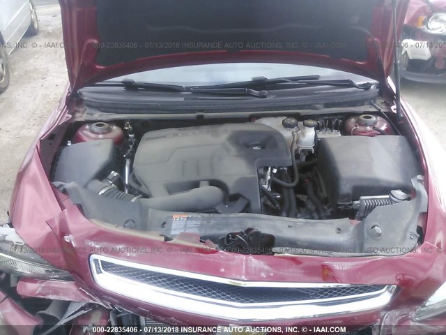 1G1ZC5E0XCF290617 - 2012 CHEVROLET MALIBU 1LT RED photo 10