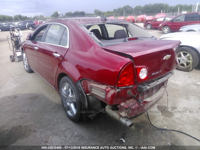 1G1ZC5E0XCF290617 - 2012 CHEVROLET MALIBU 1LT RED photo 3