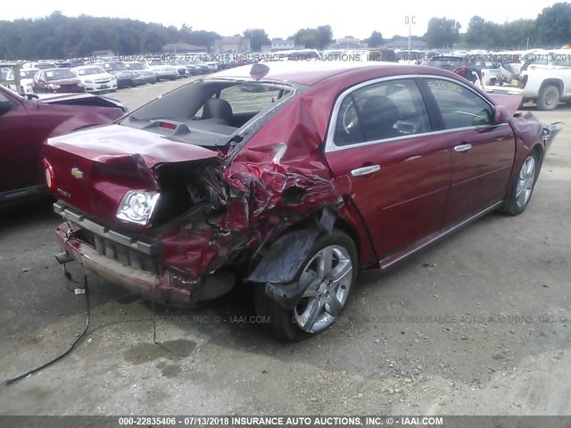 1G1ZC5E0XCF290617 - 2012 CHEVROLET MALIBU 1LT RED photo 4