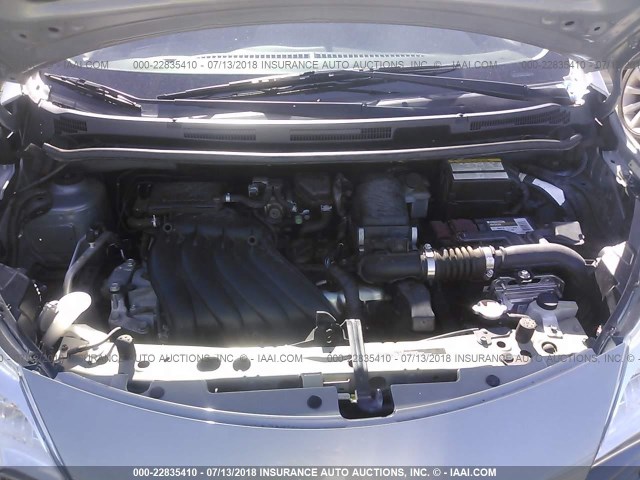 3N1CE2CP5FL387629 - 2015 NISSAN VERSA NOTE S/S PLUS/SV/SL/SR SILVER photo 10