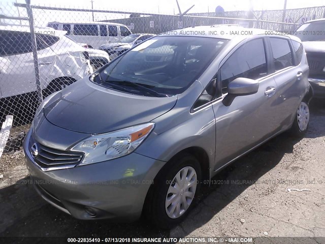 3N1CE2CP5FL387629 - 2015 NISSAN VERSA NOTE S/S PLUS/SV/SL/SR SILVER photo 2